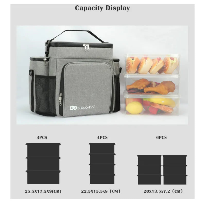 DENUONISS Fitness Insulated Lunch Bag