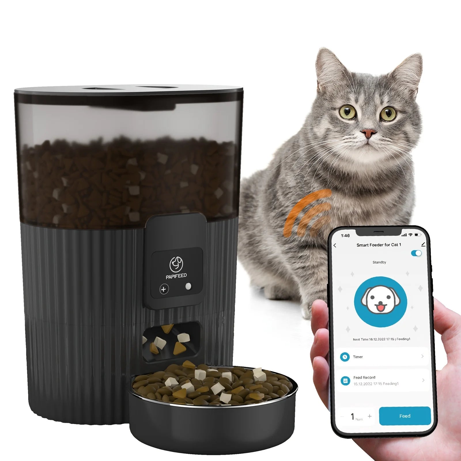 PAPIFEED Smart Pet Food Dispenser