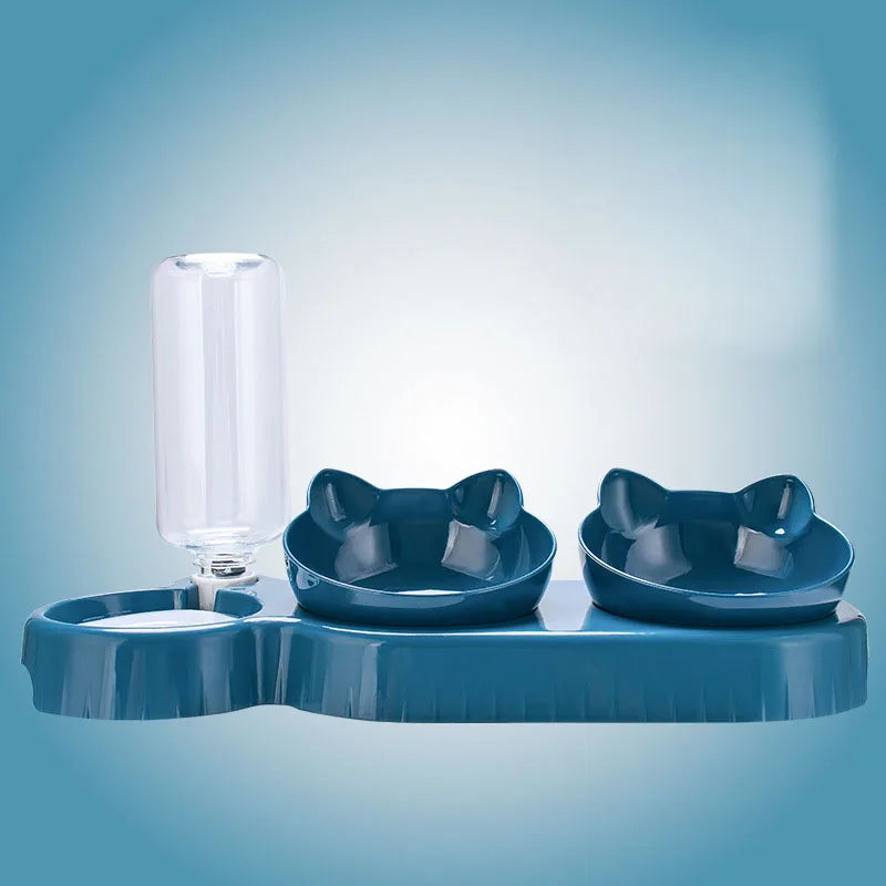 Smart Pet Feeder & Gravity Waterer with Tilted Bowls