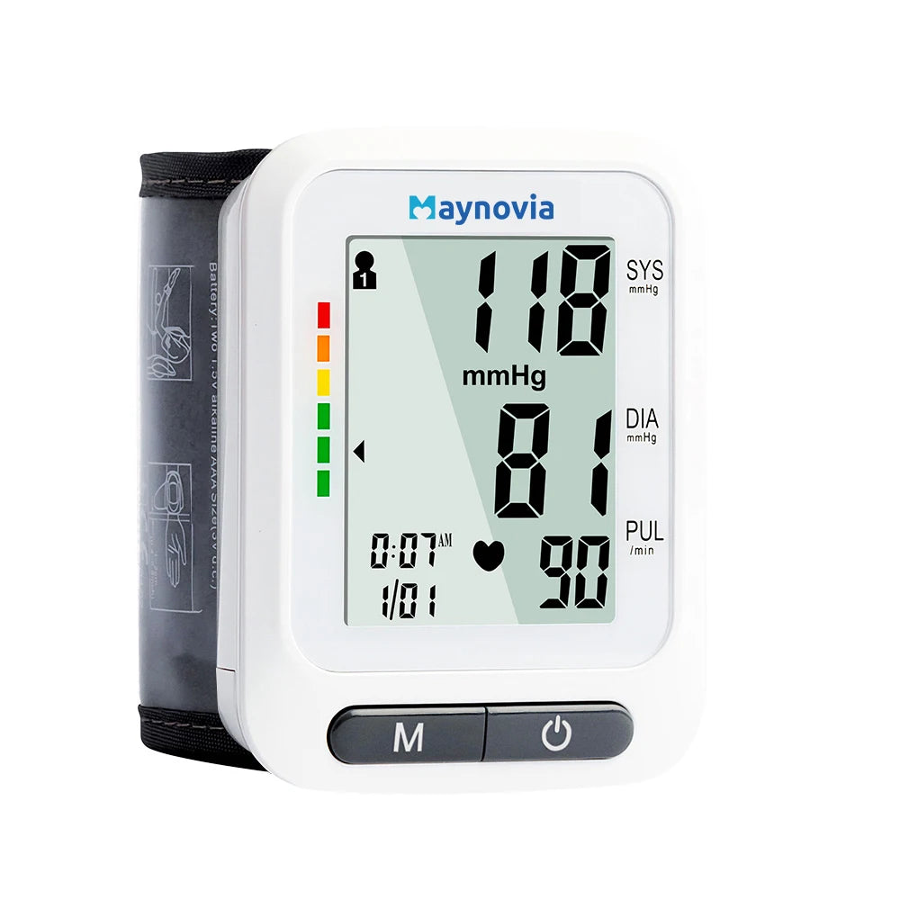 Sphygmomanometer  LCD Screen Portable Digital Wrist Blood Pressure Monitor Health Care Medical Heart Rate Pulse Meter
