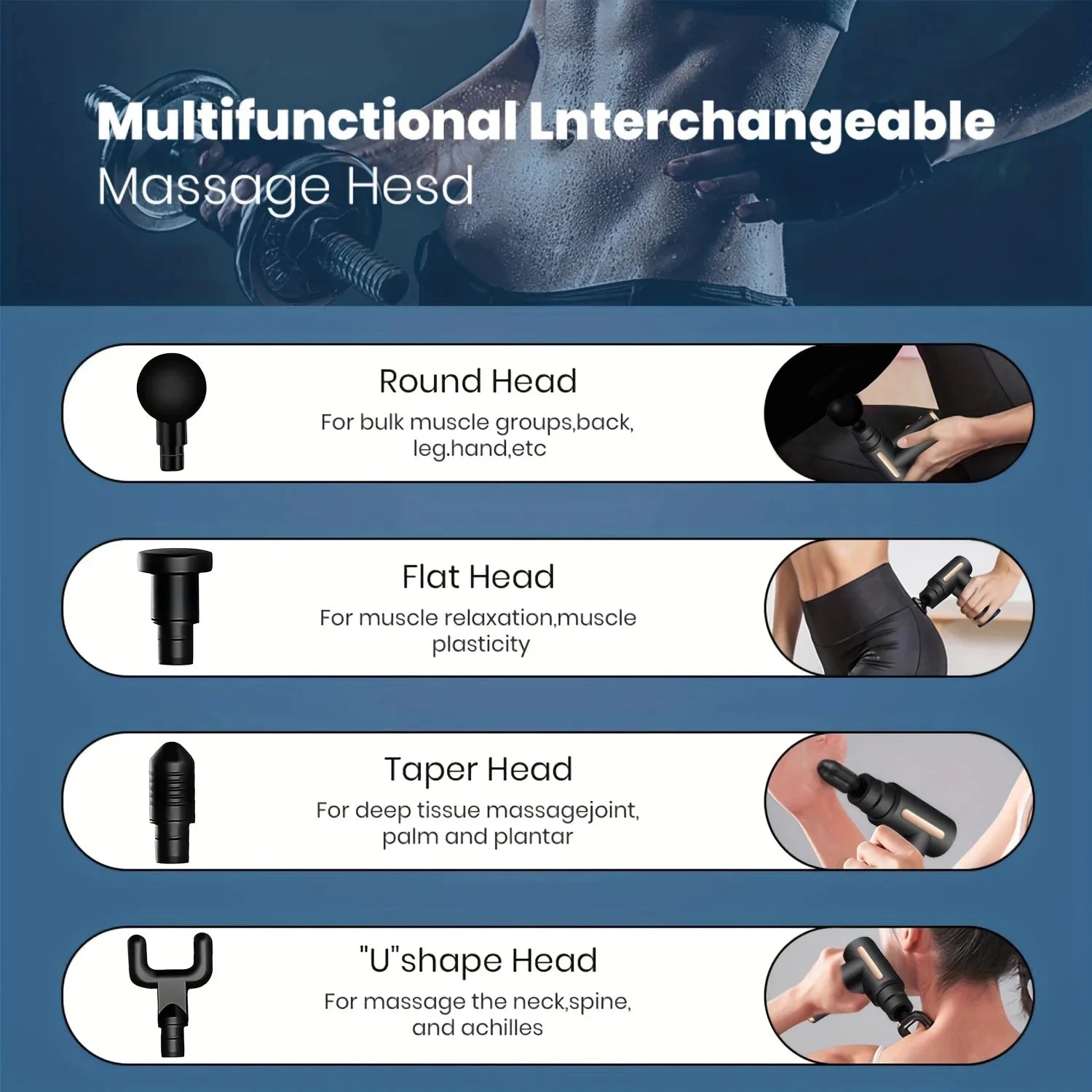 LED Touch Screen Massage Gun