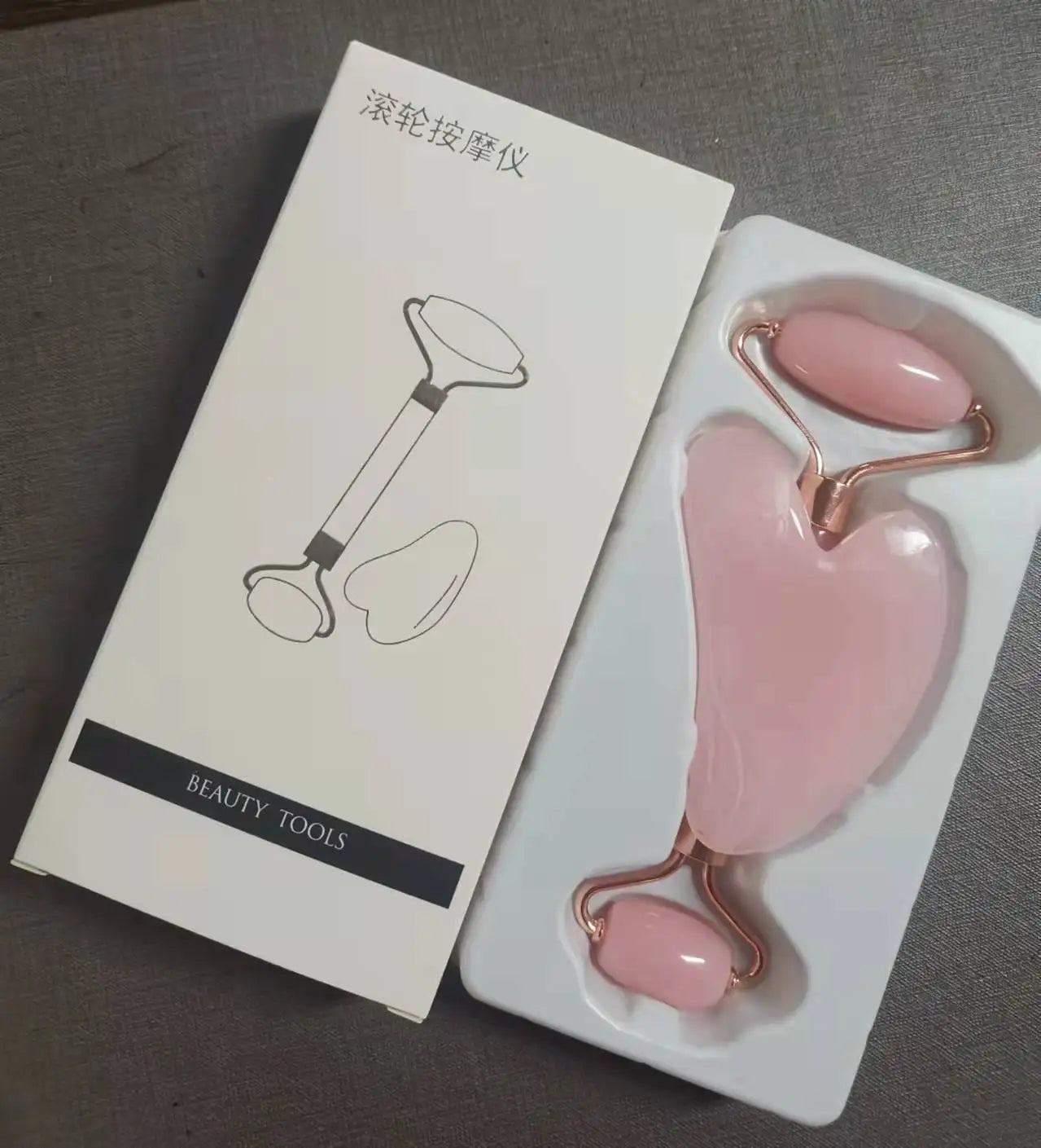 2PCS Resin Gua Sha & Face Roller Set – Anti-Aging Facial Massager