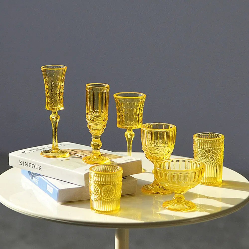 Miniature Dollhouse Wine Glass Set