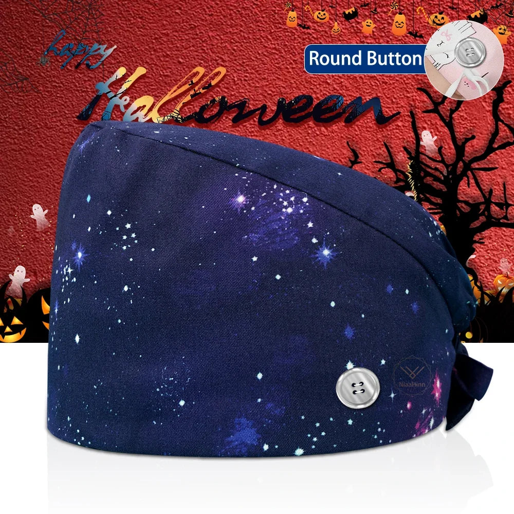 Surgical Skull Printing Scrub Hat