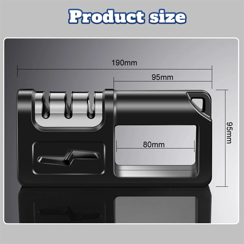 Adjustable Four-In-One Stainless Steel Knife Sharpener