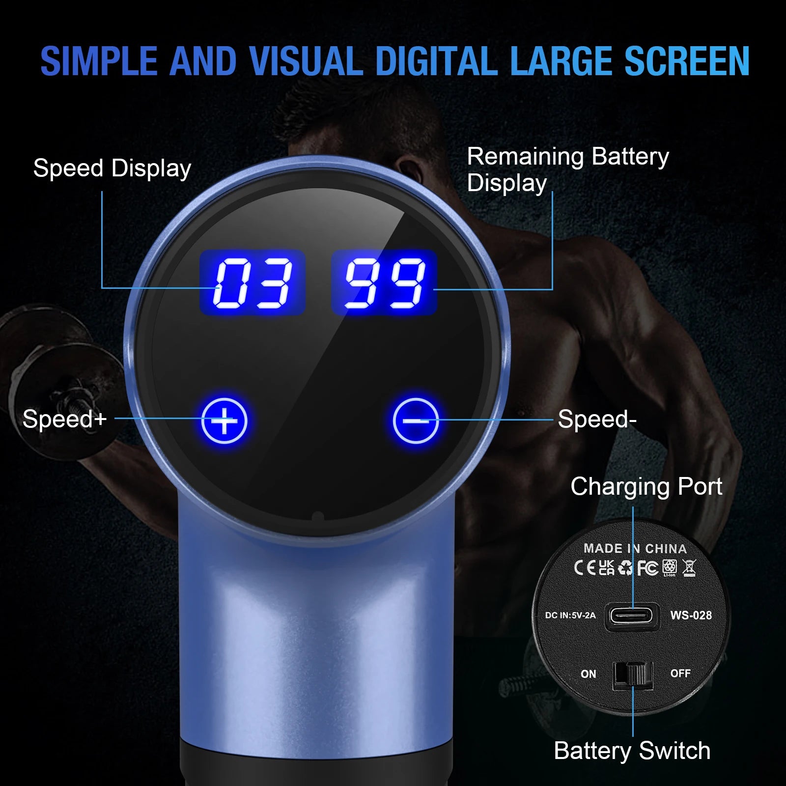 Sejoy WS-028 Fascia Gun with LED Touch Screen