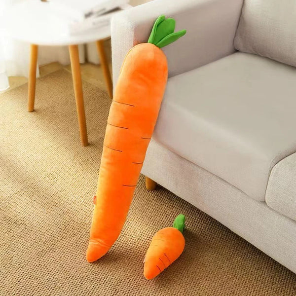 Dog Carrot Plush Chew Toy