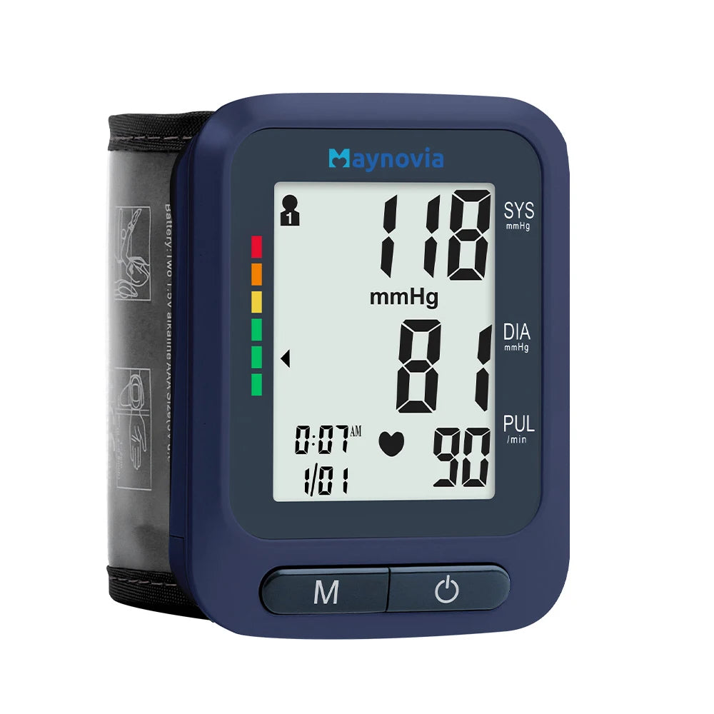 Sphygmomanometer  LCD Screen Portable Digital Wrist Blood Pressure Monitor Health Care Medical Heart Rate Pulse Meter