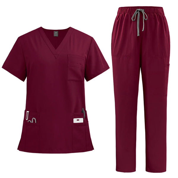 2 Piece Medical Nurse Uniform Workwear Medical Scrubs Set