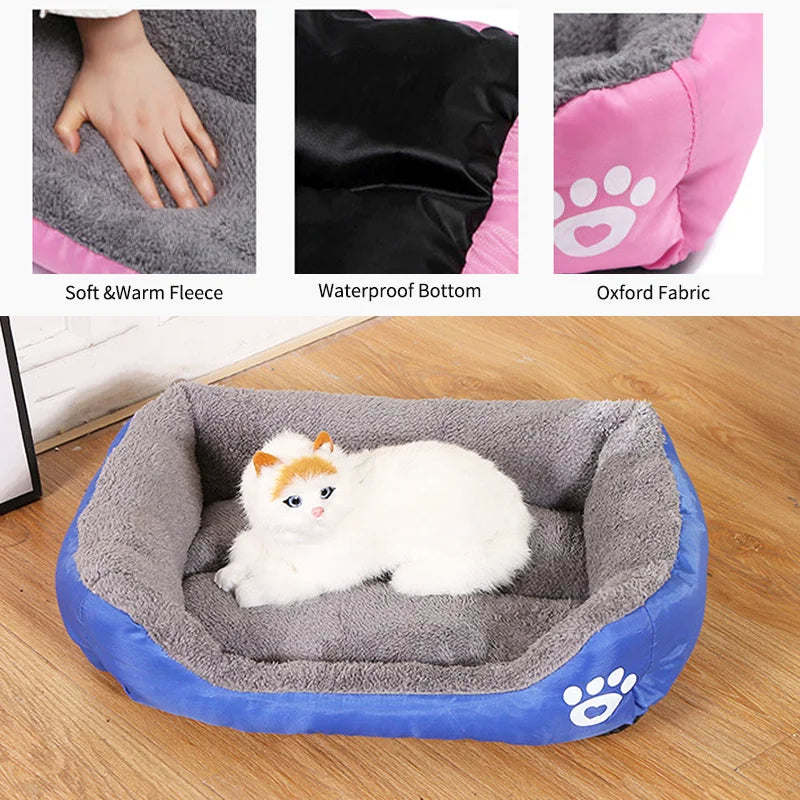 Plush Pet Bed for Cats and Dogs
