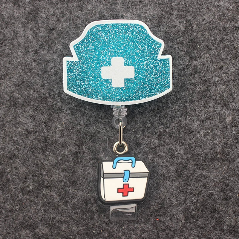 Shiny PVC Nurse Badge Reel