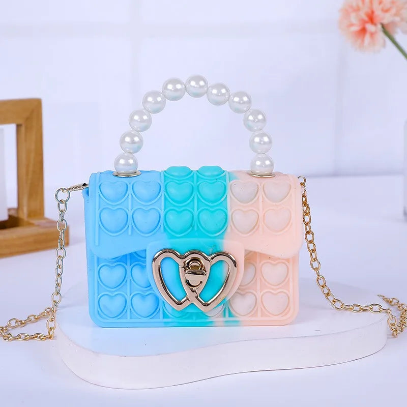 Silicone Love Bubble Pop It Handbag