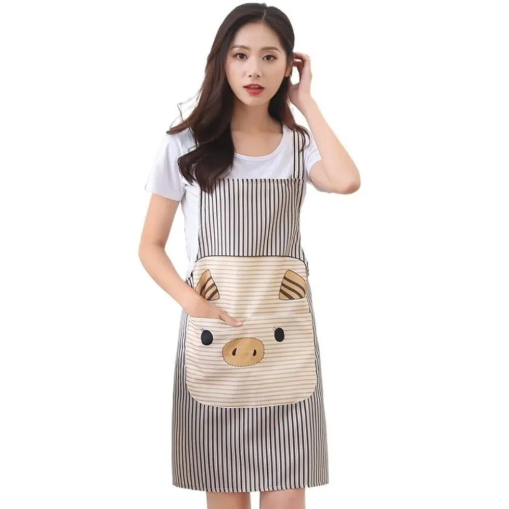Cartoon Pig Kitchen Apron