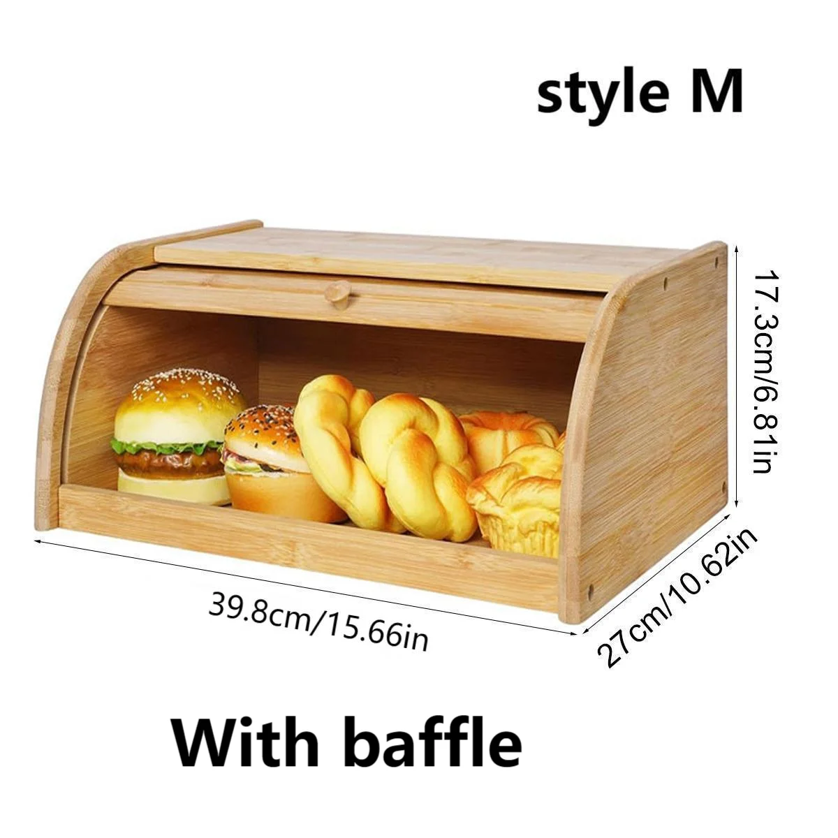 Premium Bamboo Bread Box