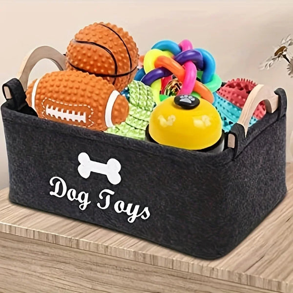 Felt Pet Toy Storage Box