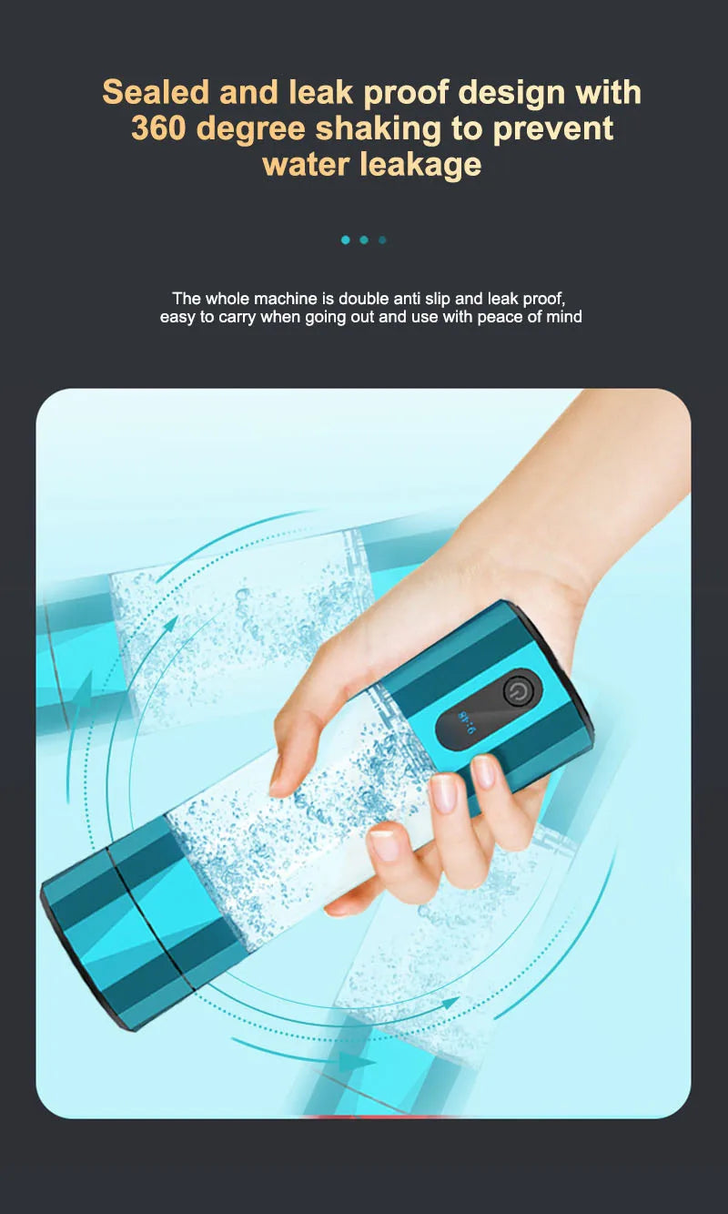 6000 PPB High Concentration of  Hydrogen Water Generator Bottle SPE&PEM TYpe Charge Akaline Water Ionizer