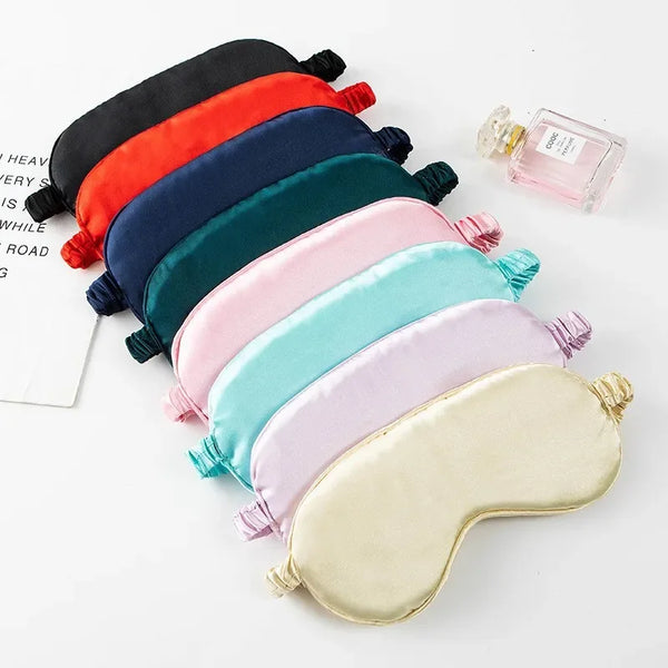 High-end double-sided simulated silk unisex eye mask, shading without eye pressure, elastic travel, lunch break, sleep