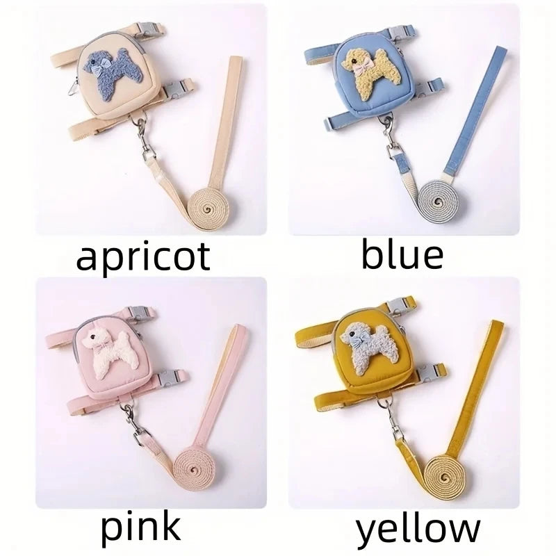 Adjustable Pet Vest with Backpack & Leash