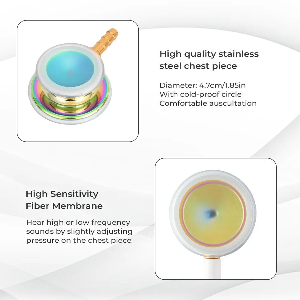 Double sided Medical Stethoscope Professional Heart Lung Cardiology Double Head Stethoscope Nurse Student Vet Medical Equipment