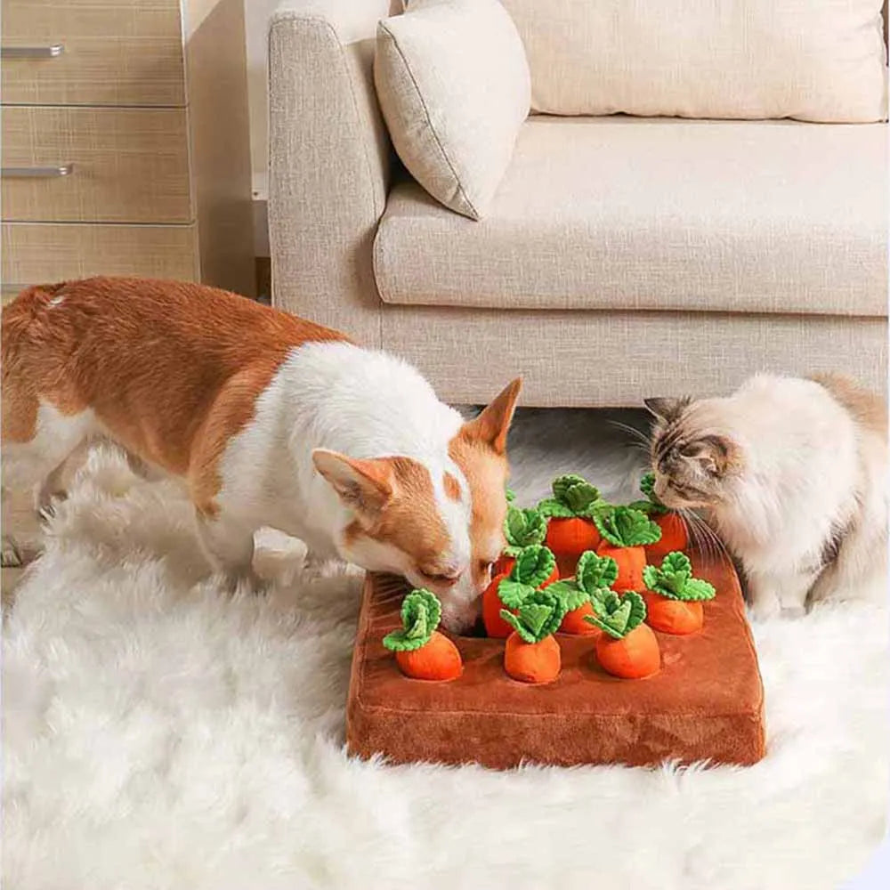Plush Carrot Dog Puzzle Toys