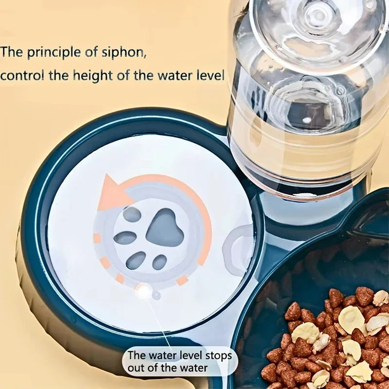 Smart Pet Feeder & Gravity Waterer with Tilted Bowls