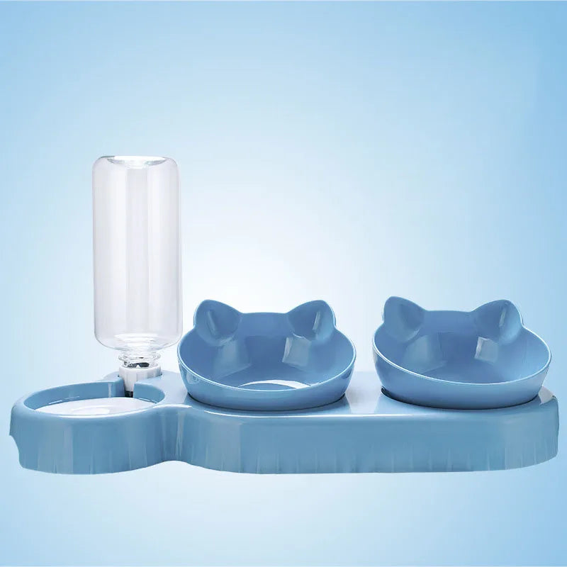 Smart Pet Feeder & Gravity Waterer with Tilted Bowls