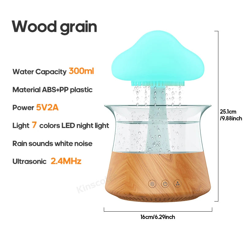 Rain Cloud Aroma Humidifier with Night Light