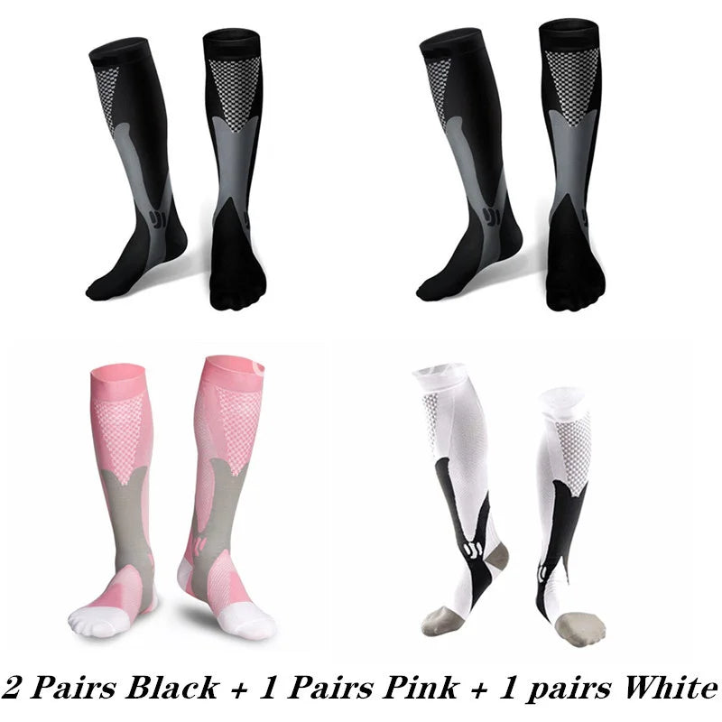 Compression Socks Knee High 2-4 Pairs
