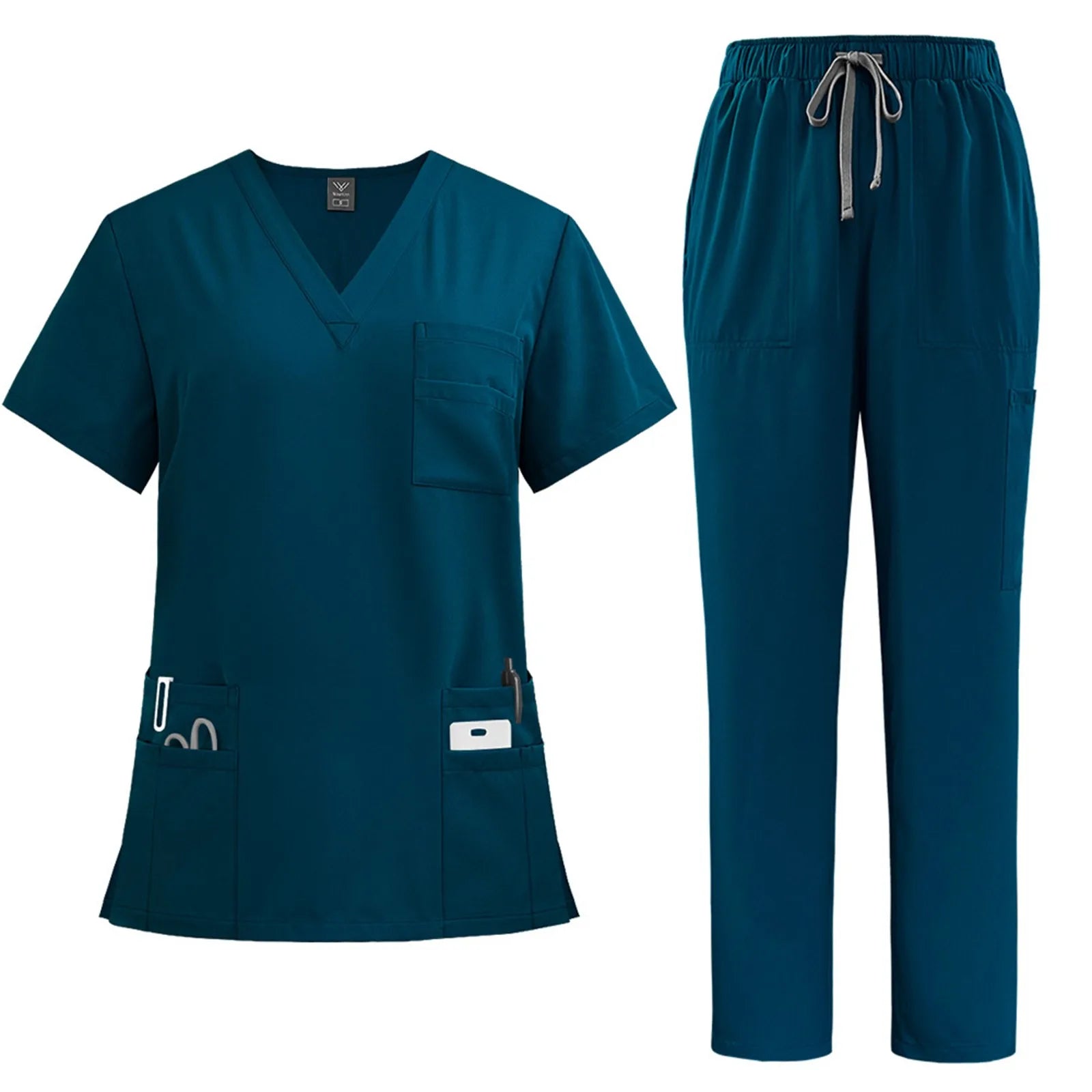 2 Piece Medical Nurse Uniform Workwear Medical Scrubs Set