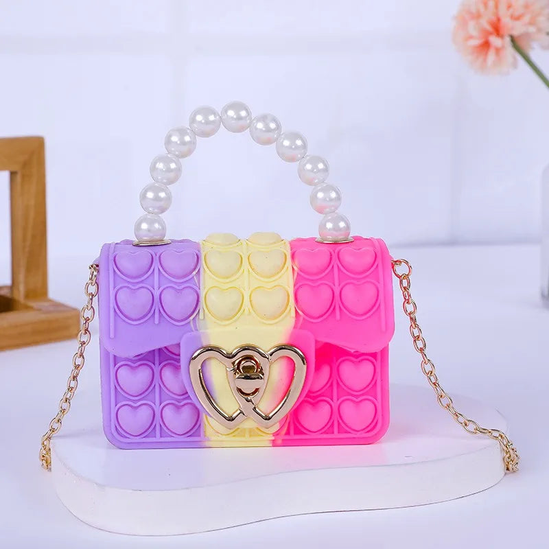 Silicone Love Bubble Pop It Handbag