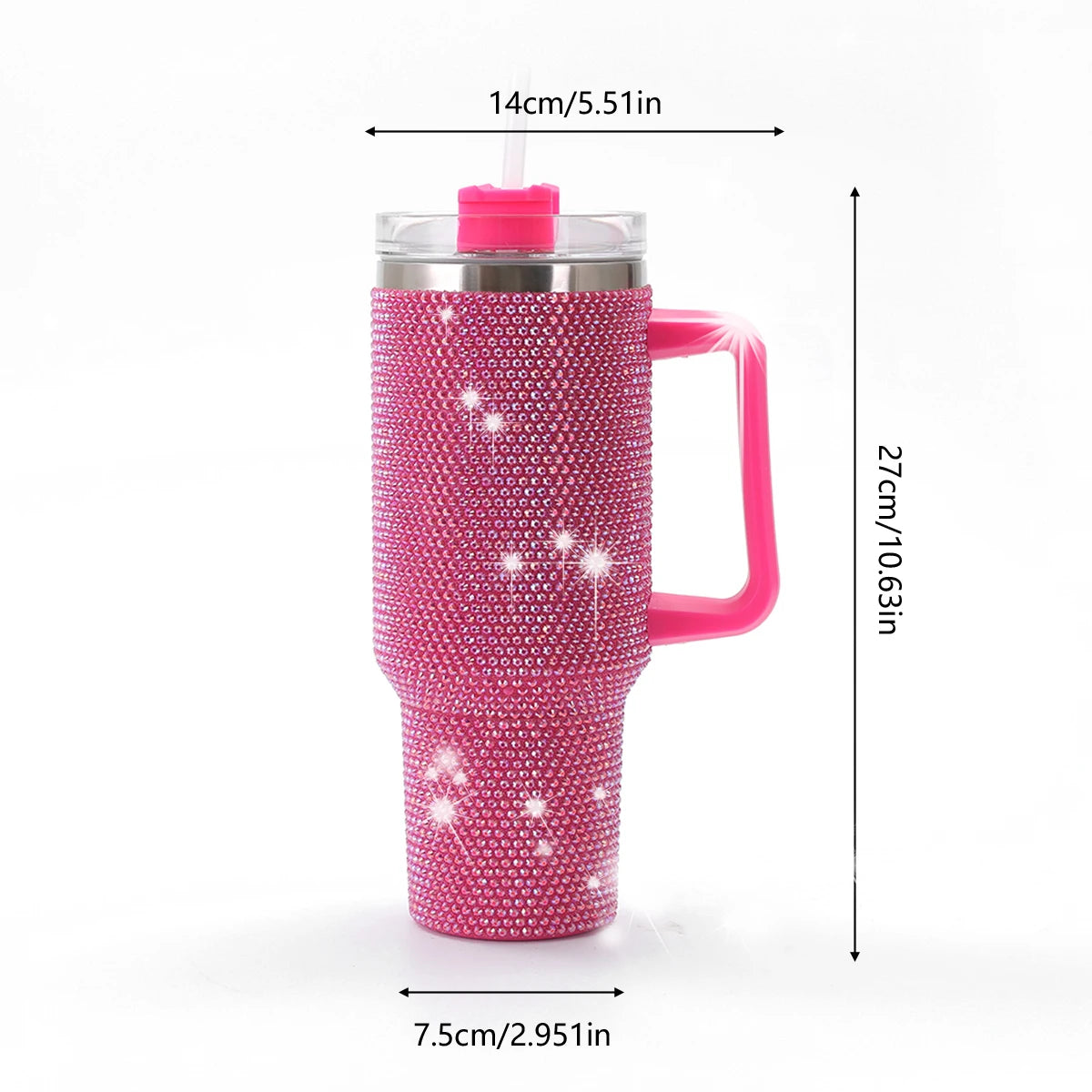 Sparkling Studded 40oz Insulated Tumbler