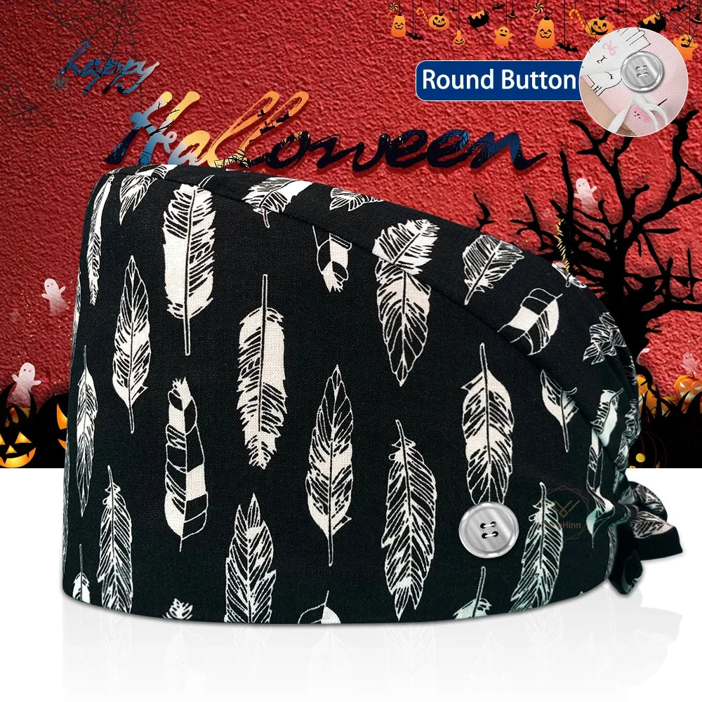 Surgical Skull Printing Scrub Hat