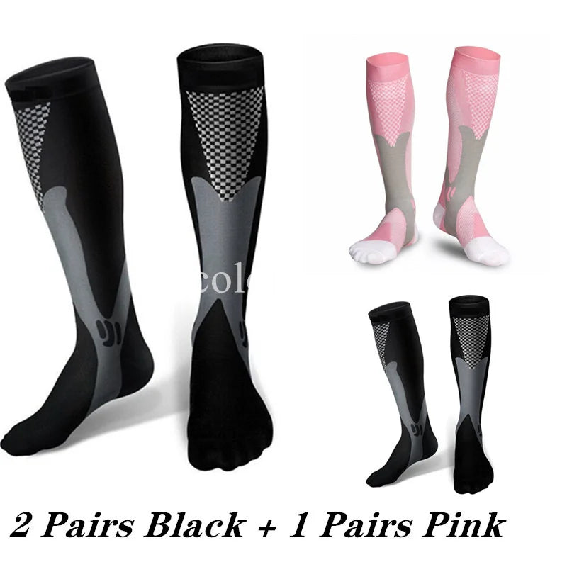 Compression Socks Knee High 2-4 Pairs