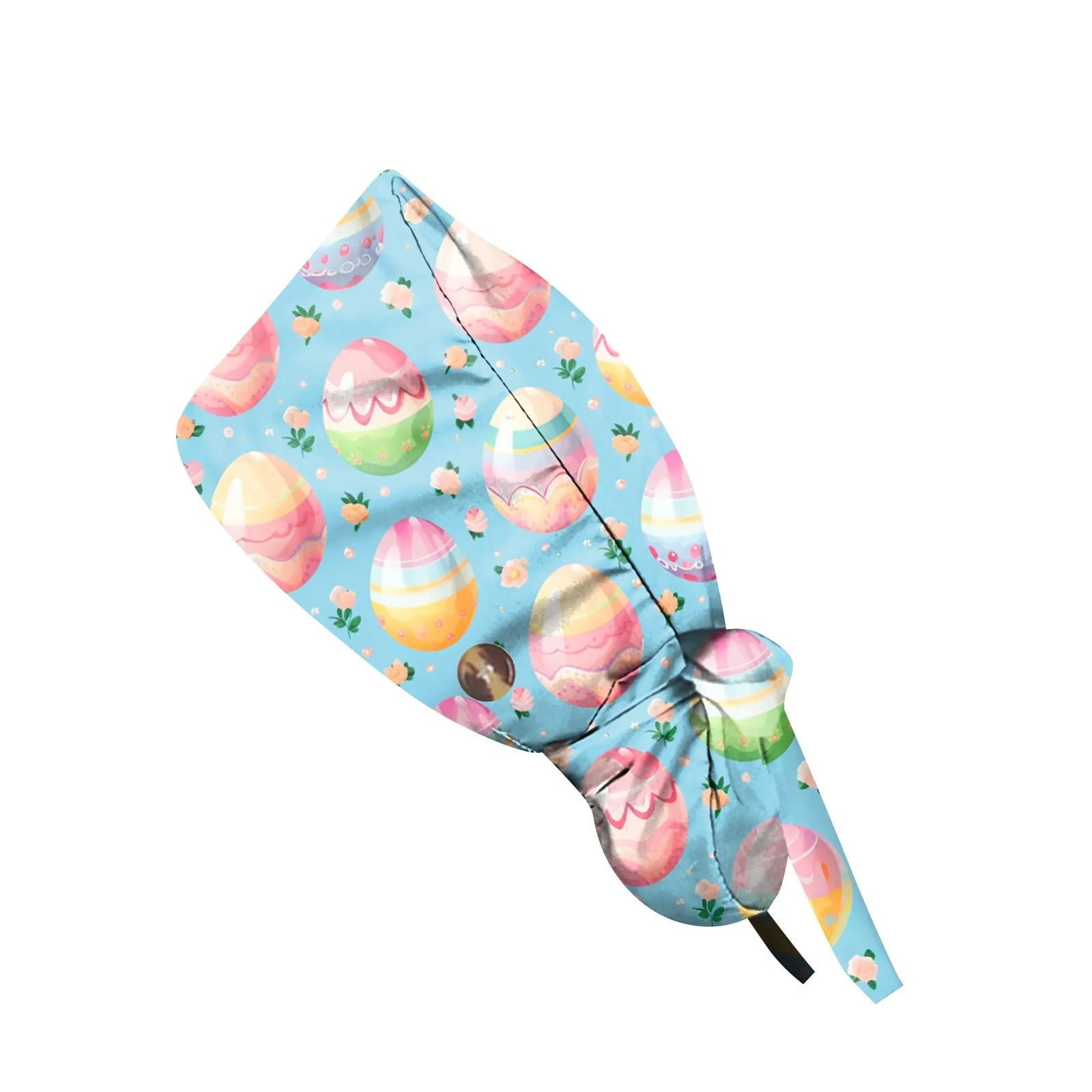 Fashion Easter Printed Nurse Hat Casual Women'S Ponytail Hats Washing Hats Baotou Hat Dustproof Hat Nursing Work Hats