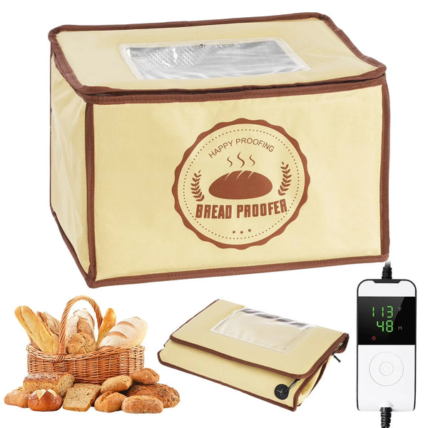 Dough Proofer Warming Box Versatile Adjustable Temperature Timer Control Bread Dough Proofing Box Collapsible Design 40x32x25cm