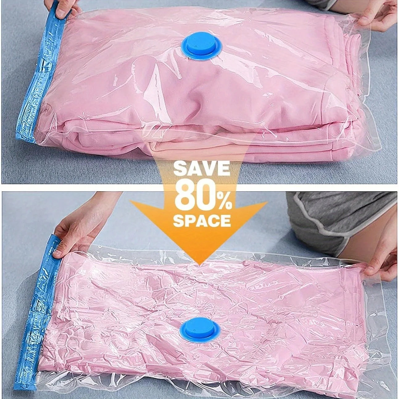 Vacuum Compression Bags Set with Portable Hand Pump, Bedding & Clothes – Essential Travel Storage Solution, Vacuum Bag
