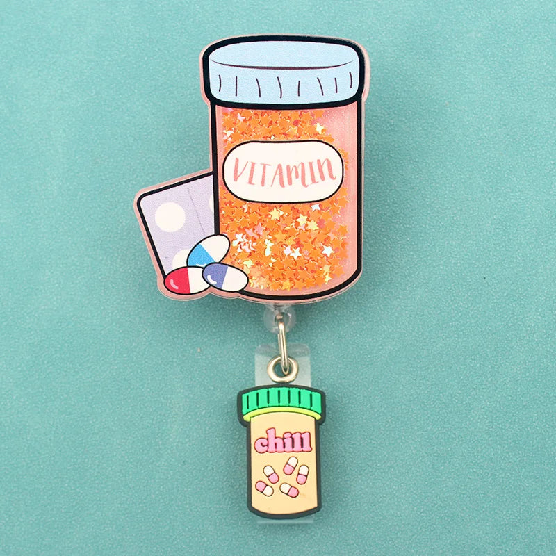 Shiny PVC Nurse Badge Reel