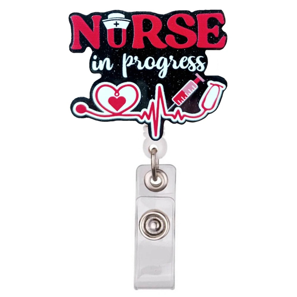 Cartoon PVC Nurse Badge Reel