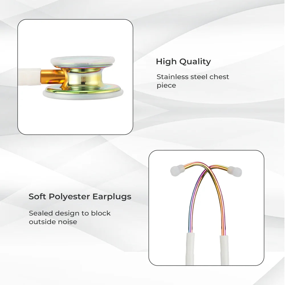 Double sided Medical Stethoscope Professional Heart Lung Cardiology Double Head Stethoscope Nurse Student Vet Medical Equipment