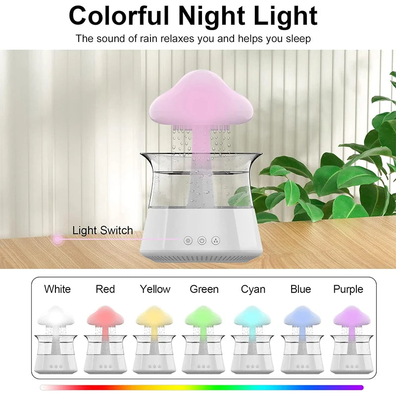 Rain Cloud Aroma Humidifier with Night Light