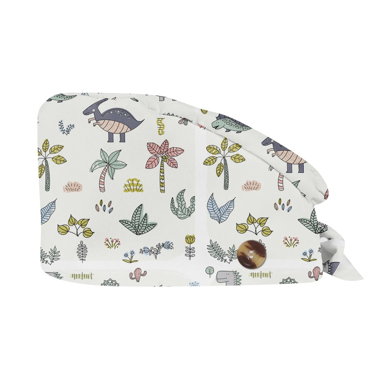 2025 New Fashion Cute Small Animal Print Neutral Frosted Nurse Hat Cotton Nursing Work Hat Casual Cap Dust Cap