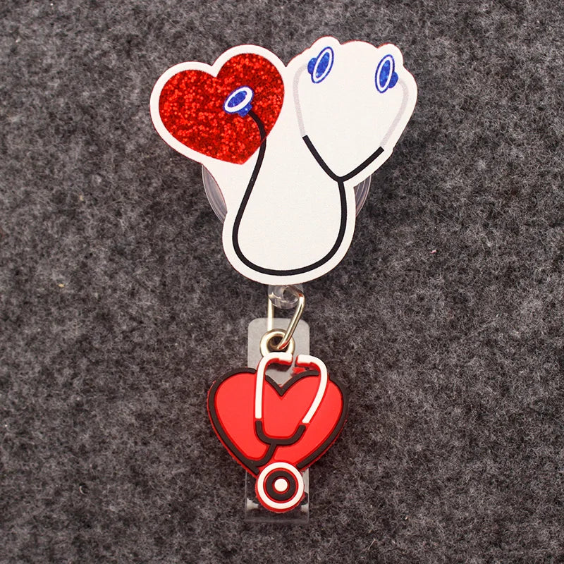 Shiny PVC Nurse Badge Reel