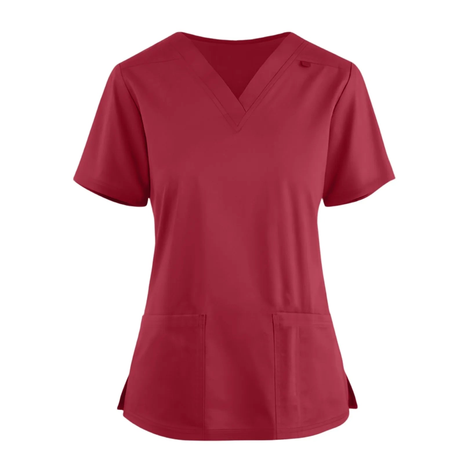 Hospital Scrubs V-Neck Tops Short Sleeve With Pockets