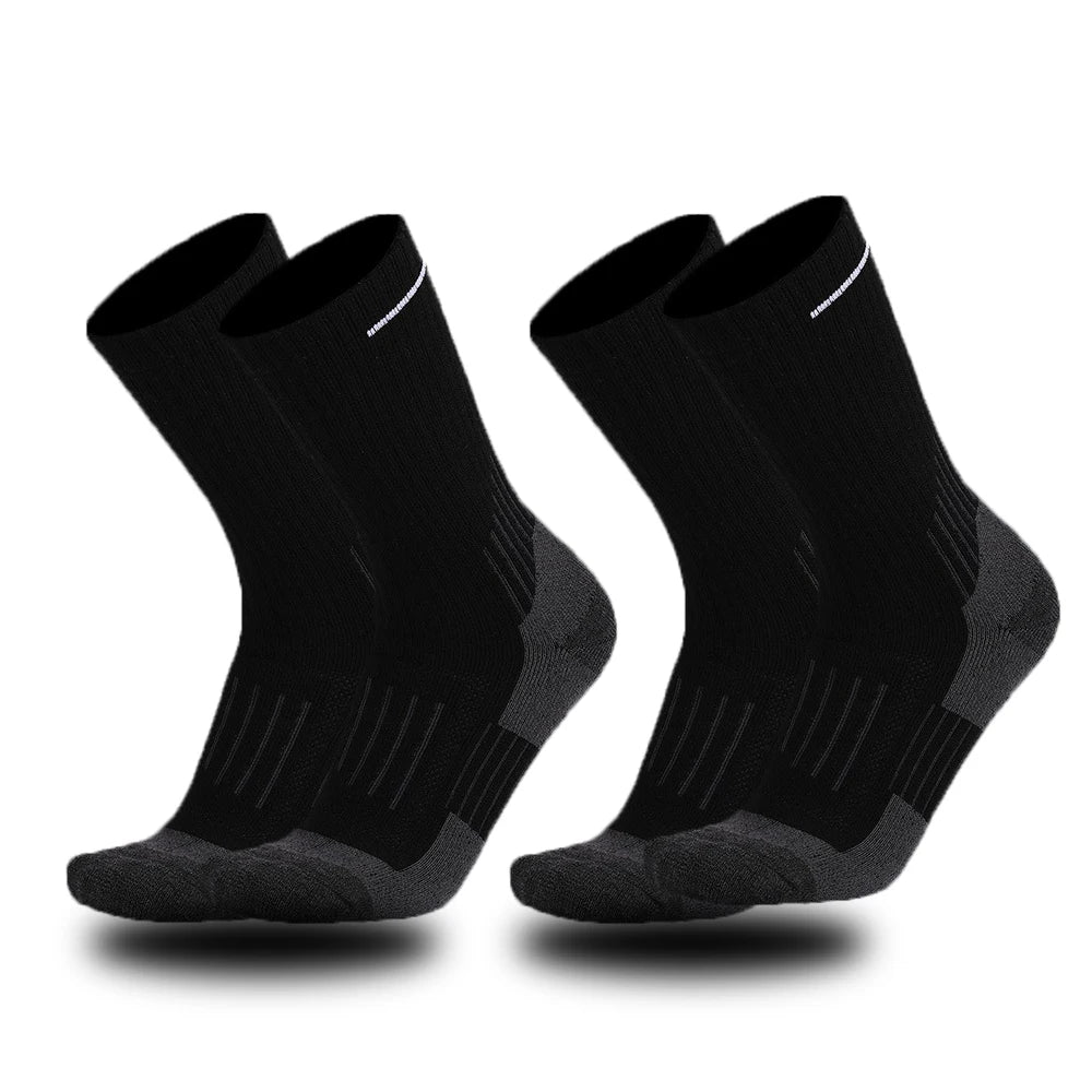 MuqiNush 2 Pairs Merino Wool Socks For Men Women Moisture Wicking Control for Outdoor Hiking Work Boot Thermal Warm All Seasons