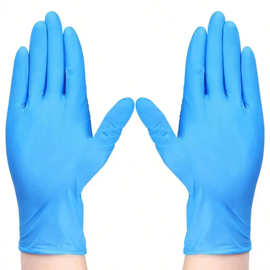 100 Pcs Durable & Thick Nitrile Disposable Gloves - High-Elasticity, Latex-Free & Powder-Free For Cooking, Cleaning & Food Prep -