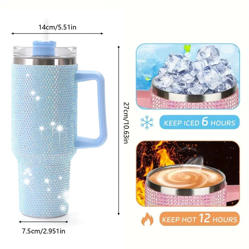 Sparkling Studded 40oz Insulated Tumbler