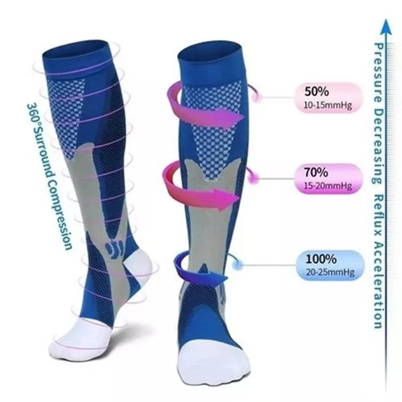 Compression Socks Knee High 2-4 Pairs