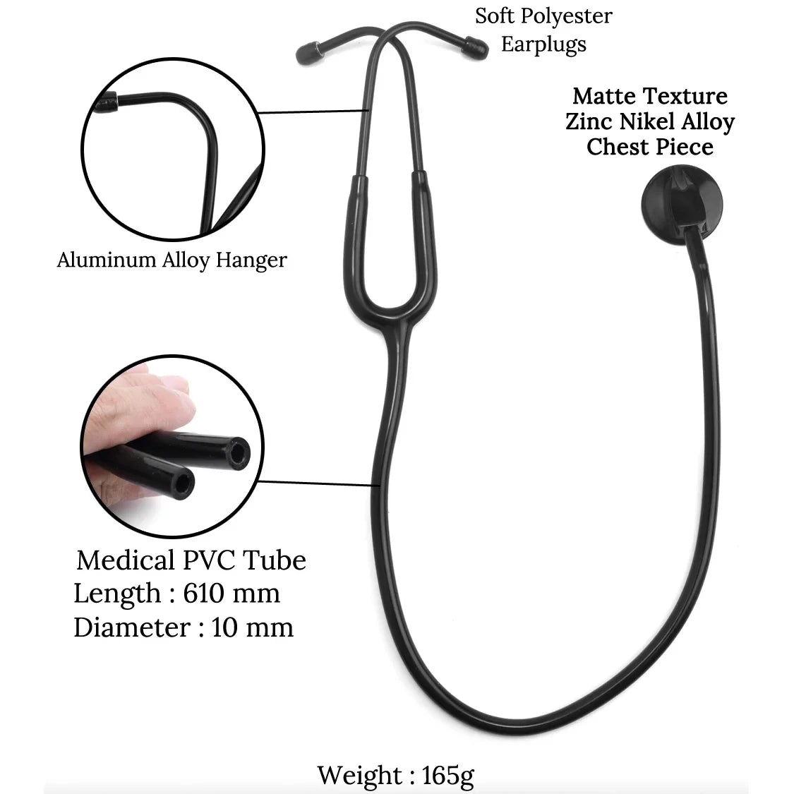 Single Head Professional Doctor Medical Stethoscope Heart Lung Cardiology Stethoscope Nurse Student Vet Medical Equipment Device