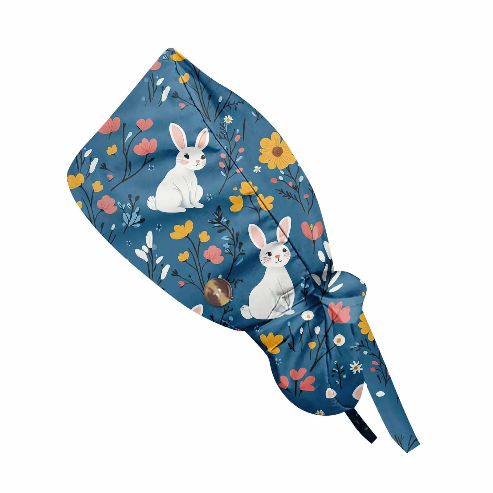 Fashion Easter Printed Nurse Hat Casual Women'S Ponytail Hats Washing Hats Baotou Hat Dustproof Hat Nursing Work Hats