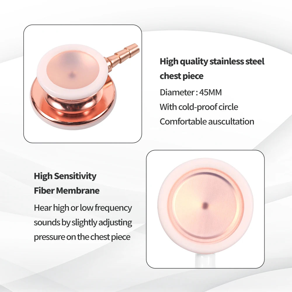 Double sided Medical Stethoscope Professional Heart Lung Cardiology Double Head Stethoscope Nurse Student Vet Medical Equipment